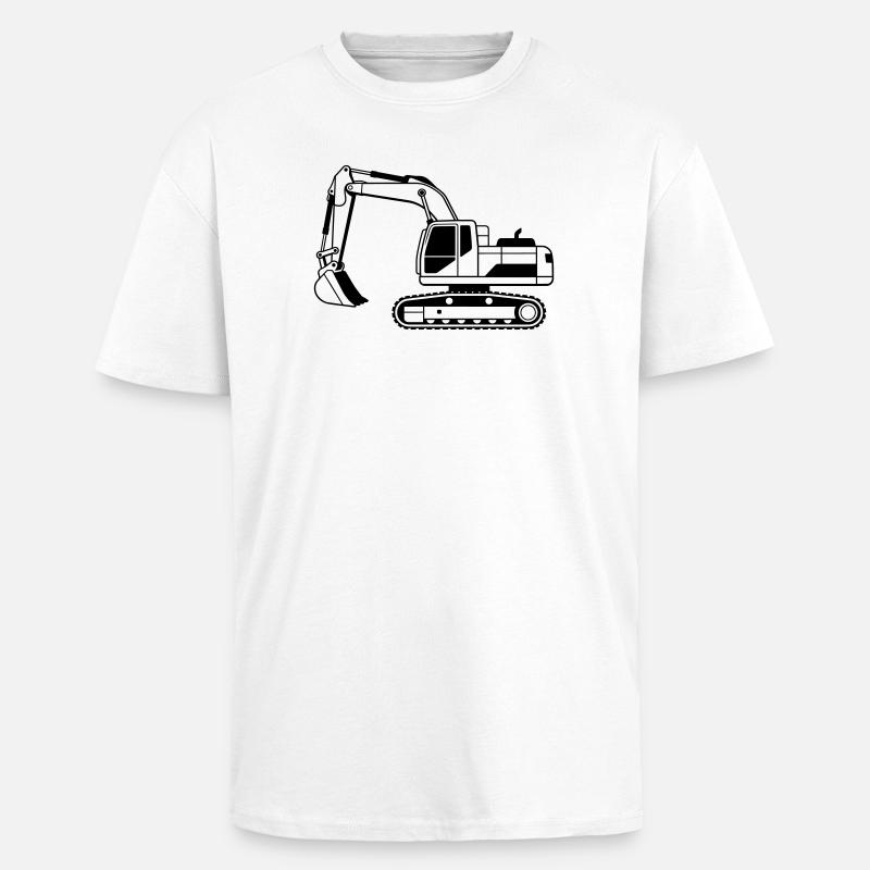 Excavator - Unisex Oversized Heavyweight T-shirt - white
