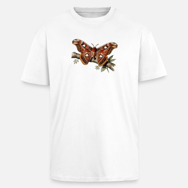 Attacus moth - Unisex Oversized Heavyweight T-shirt - white