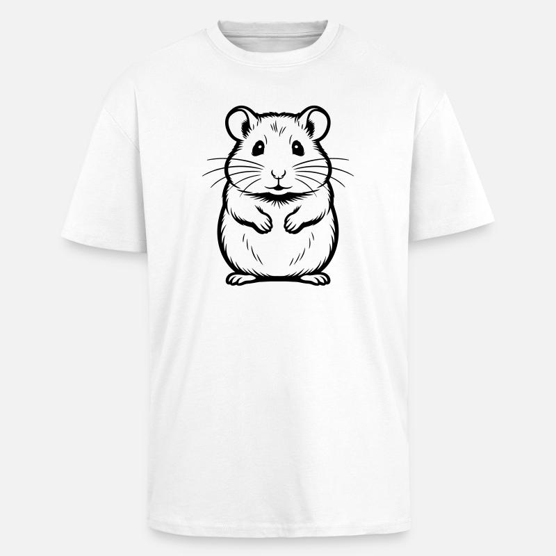 hamster - T-shirt unisexe oversize épais - blanc