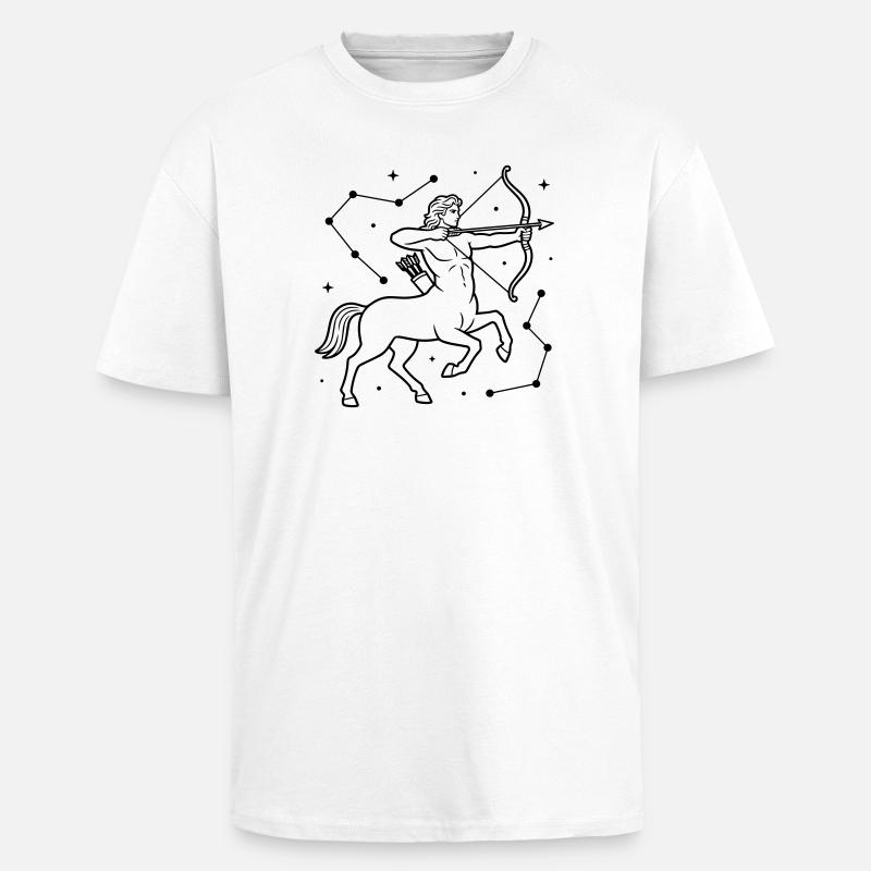 Sternzeichen Schütze - Oversized Heavyweight Unisex T-Shirt - Weiß