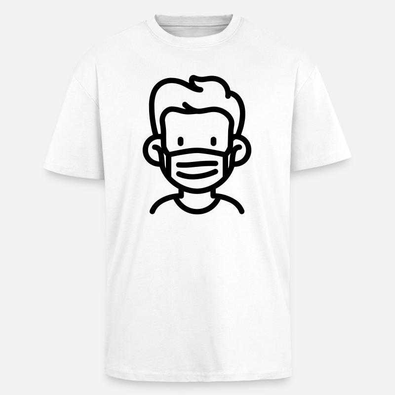 mask - Unisex Oversized Heavyweight T-shirt - white