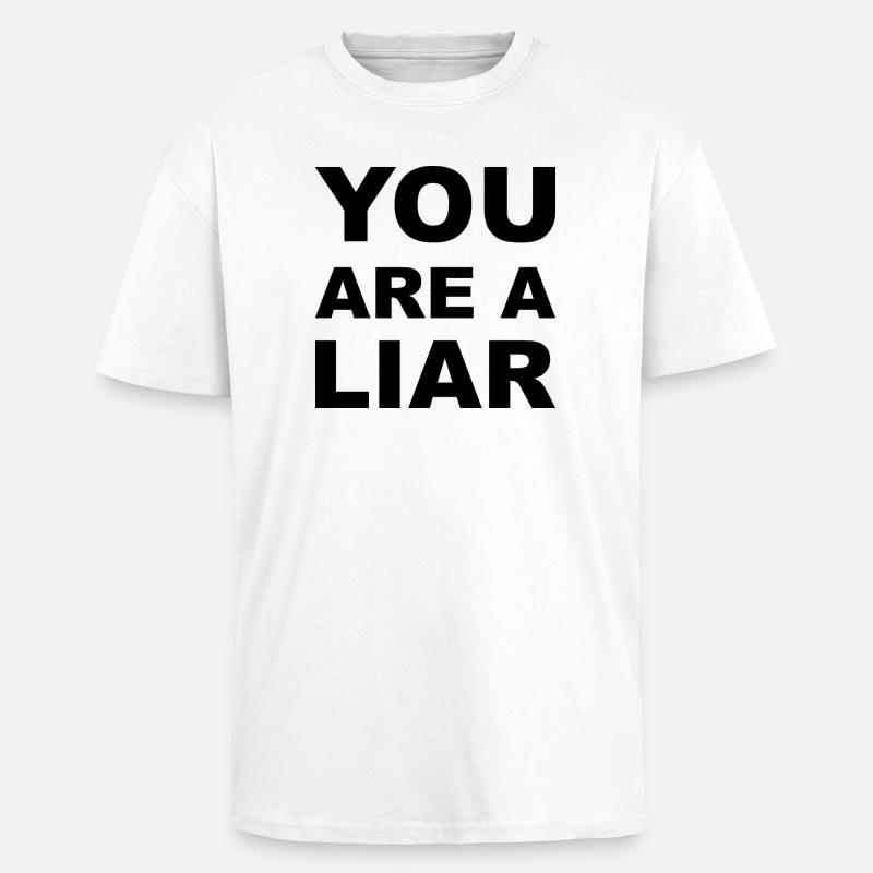 Lügner Lugner - Oversized Heavyweight Unisex T-Shirt - Weiß