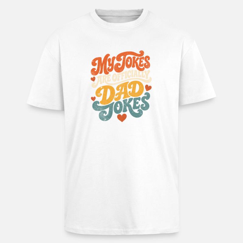 Meine Witze sind offiziell DadWitze - Oversized Heavyweight Unisex T-Shirt - Weiß