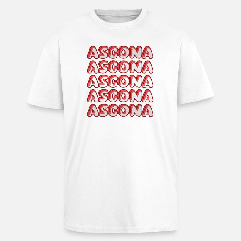 Ascona als Tauchen - Oversized Heavyweight Unisex T-Shirt - Weiß