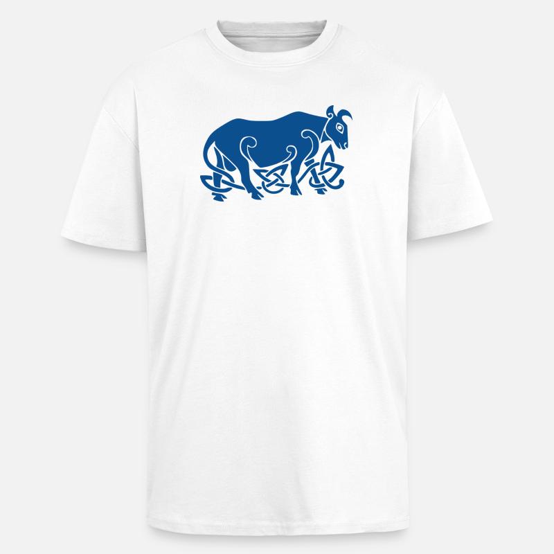 Celtic Bull - Unisex Oversized Heavyweight T-shirt - white