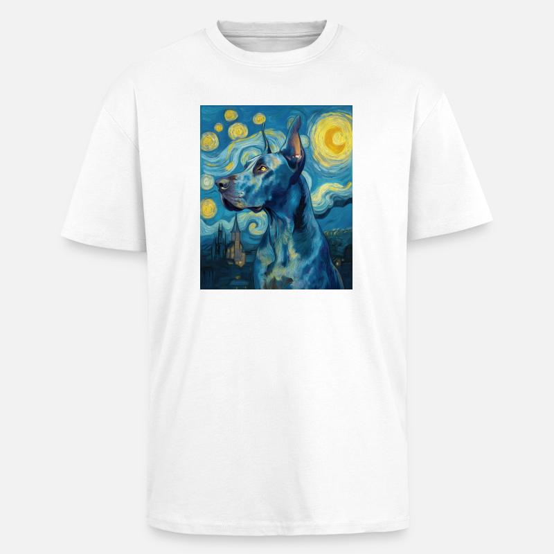 Great Dane - Unisex Oversized Heavyweight T-shirt - white