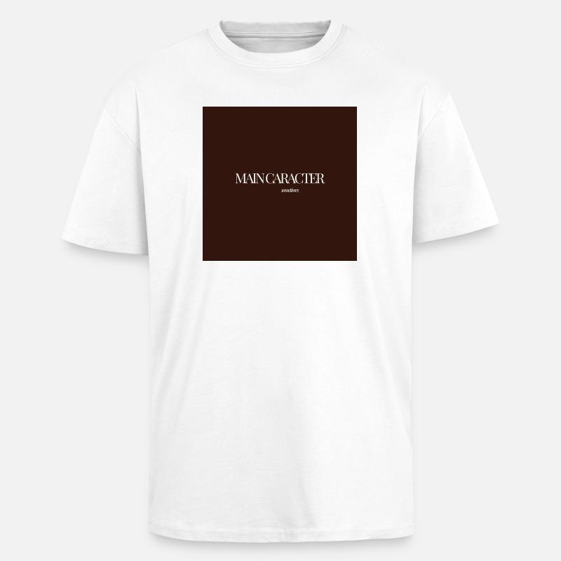 "CARACTER SOMETIMES" Graphic Tee Design - T-shirt unisexe oversize épais - blanc