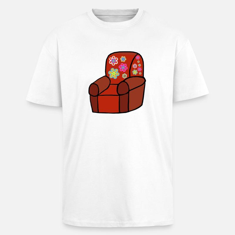 Sessel Feierabend Pause  - Oversized Heavyweight Unisex T-Shirt - Weiß