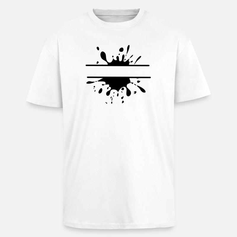 Mud Run Splash – Design personnalisable - T-shirt unisexe oversize épais - blanc