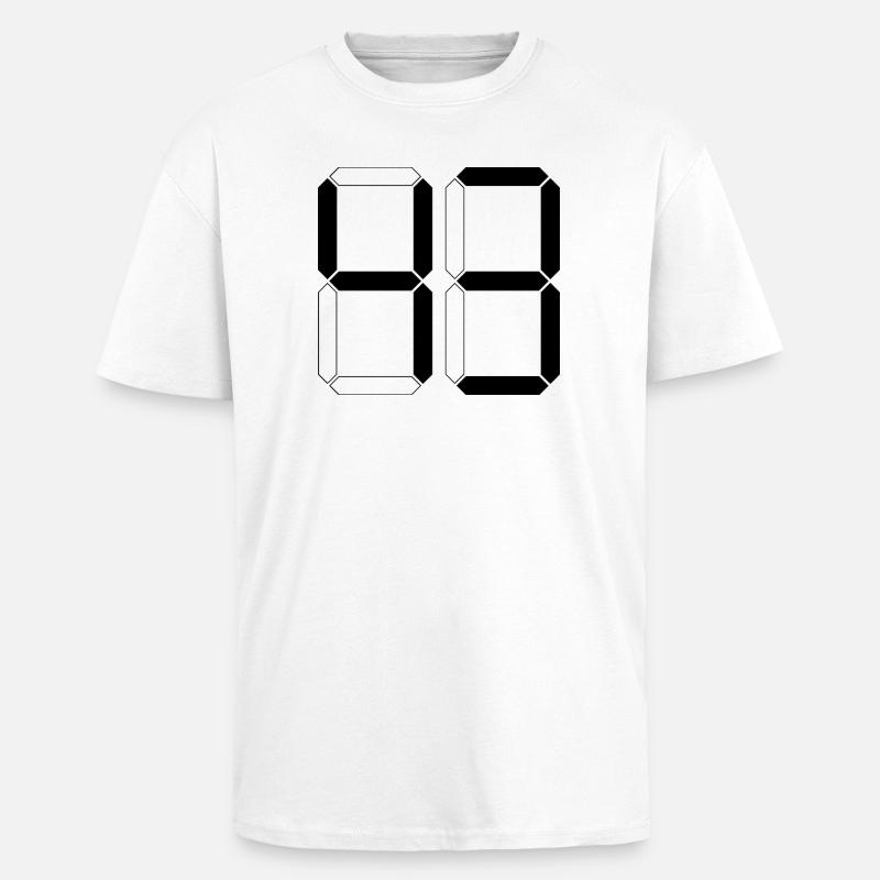 NUMMER 43 Dreiundvierzig Geschenk Digital - Oversized Heavyweight Unisex T-Shirt - Weiß