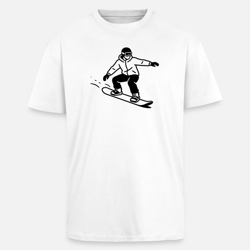 Sandboard - T-shirt unisexe oversize épais - blanc