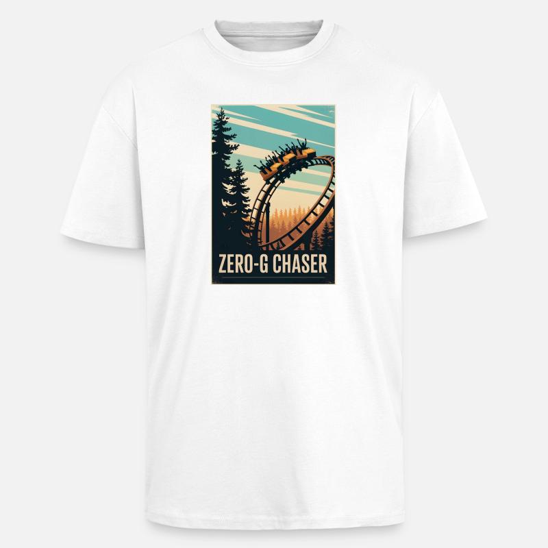 Zero-G Jäger | Achterbahn Thrill - Oversized Heavyweight Unisex T-Shirt - Weiß