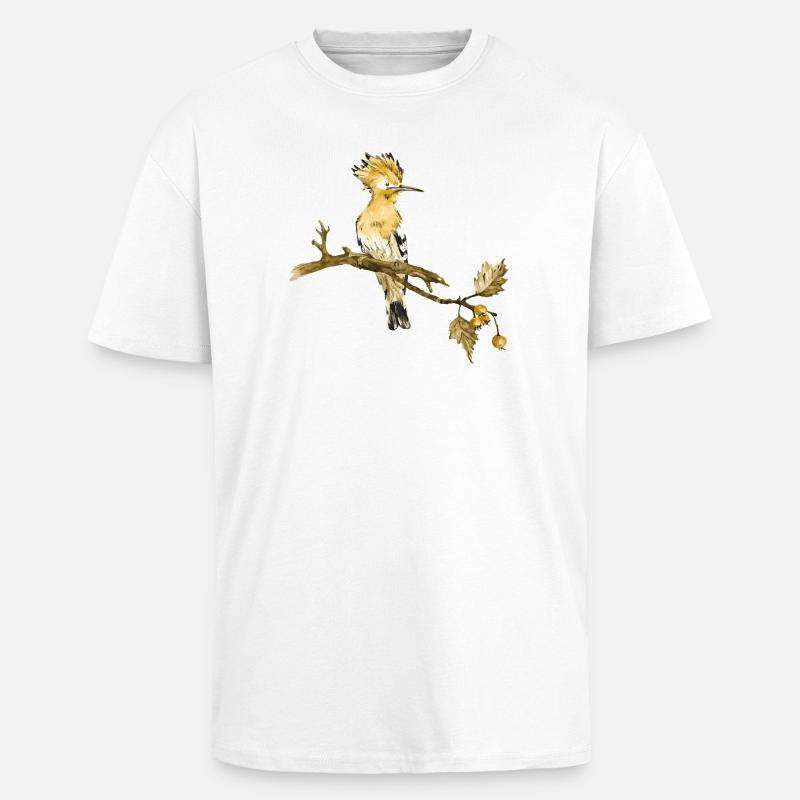 Bunter Vogel - Oversized Heavyweight Unisex T-Shirt - Weiß