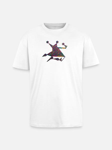 Geometric Colour Spirals - Martina Eßer - Unisex Oversized Heavyweight T-shirt - white