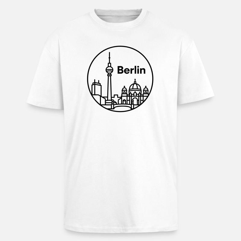 Berlin - T-shirt unisexe oversize épais - blanc