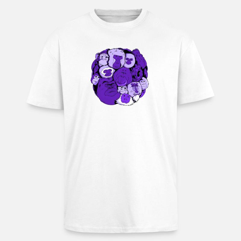Monkey Ball - Oversized Heavyweight Unisex T-Shirt - Weiß