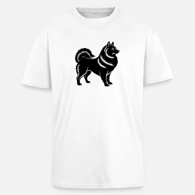 Japanischer Spitz - Oversized Heavyweight Unisex T-Shirt - Weiß