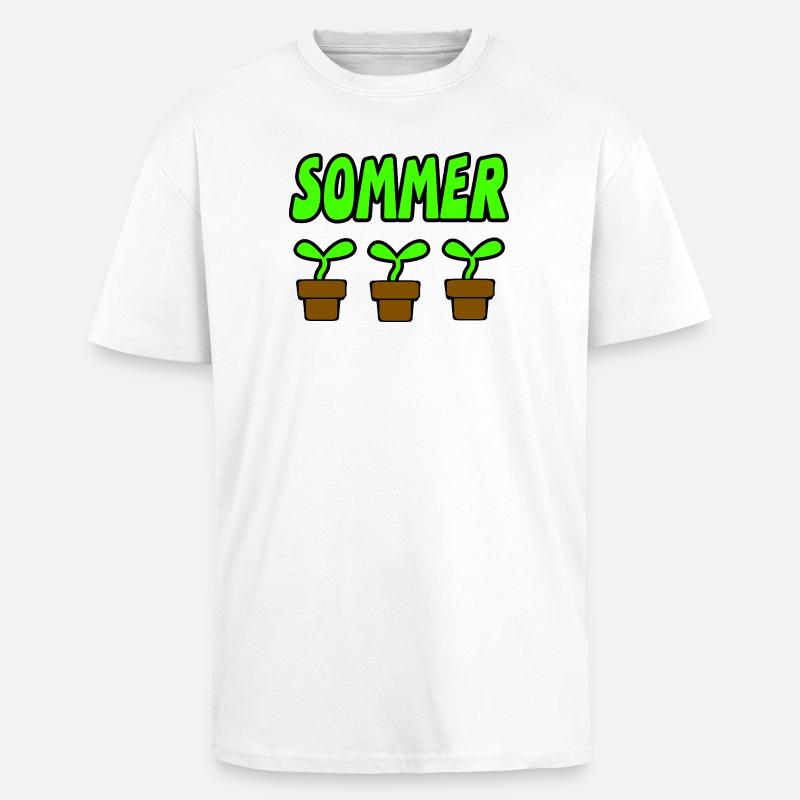 Sommer - Oversized Heavyweight Unisex T-Shirt - Weiß