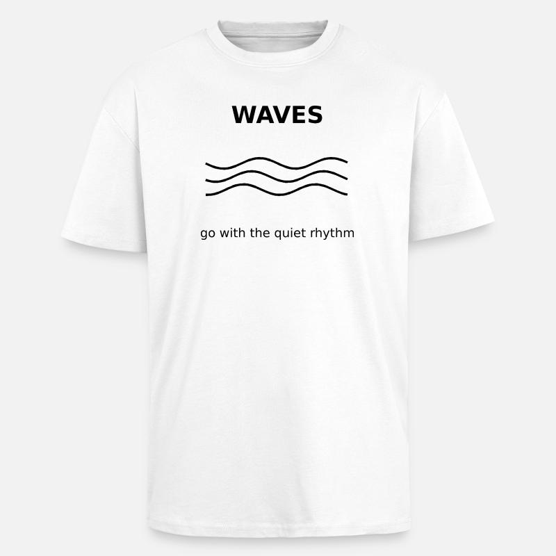 Waves - Unisex Oversized Heavyweight T-shirt - white