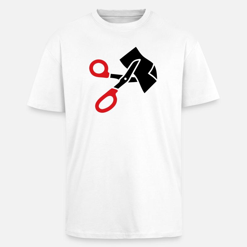 Kleiderschere Rettungsschere - Oversized Heavyweight Unisex T-Shirt - Weiß