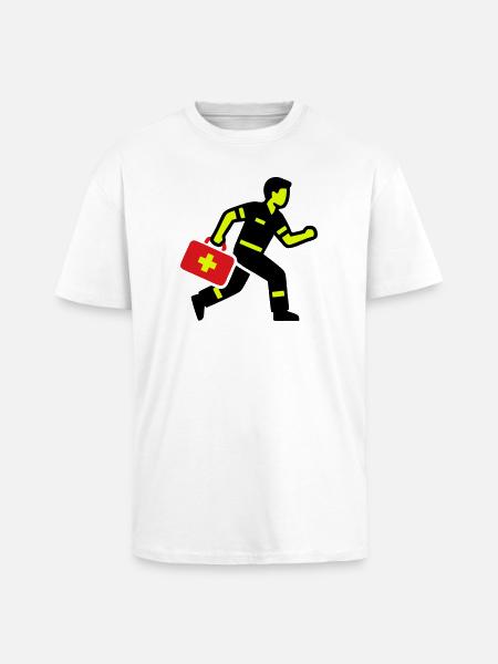Sanitäter Notarzt Notfallkoffer - Oversized Heavyweight Unisex T-Shirt - Weiß