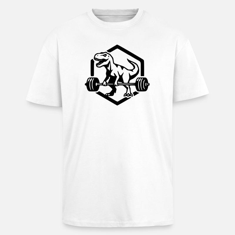 T-Rex - Unisex Oversized Heavyweight T-shirt - white
