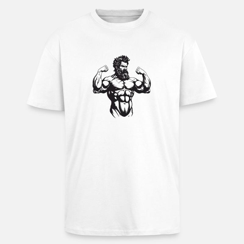 Griechischer Kämpfer - Oversized Heavyweight Unisex T-Shirt - Weiß