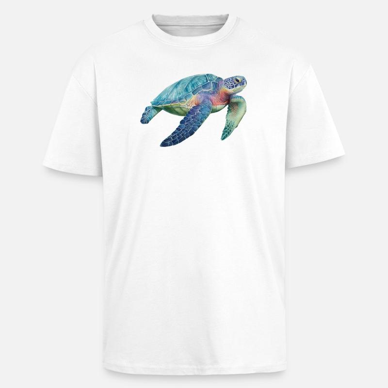Turtle - Unisex Oversized Heavyweight T-shirt - white