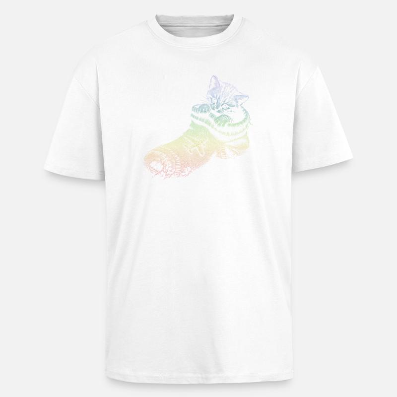 kitten - Unisex Oversized Heavyweight T-shirt - white