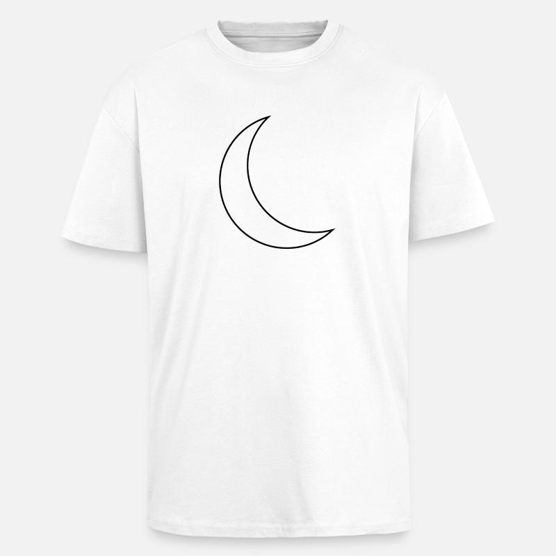 Mondsichel - Oversized Heavyweight Unisex T-Shirt - Weiß