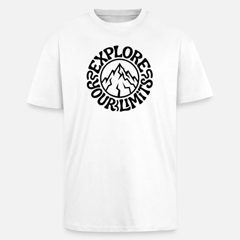 Alpinisme - T-shirt unisexe oversize épais - blanc