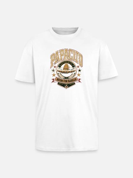 PAPACITO Mexiko Tradition Shirt - Oversized Heavyweight Unisex T-Shirt - Weiß