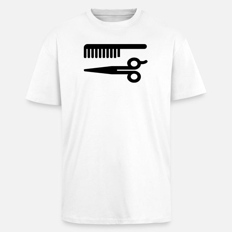 Friseur - Oversized Heavyweight Unisex T-Shirt - Weiß