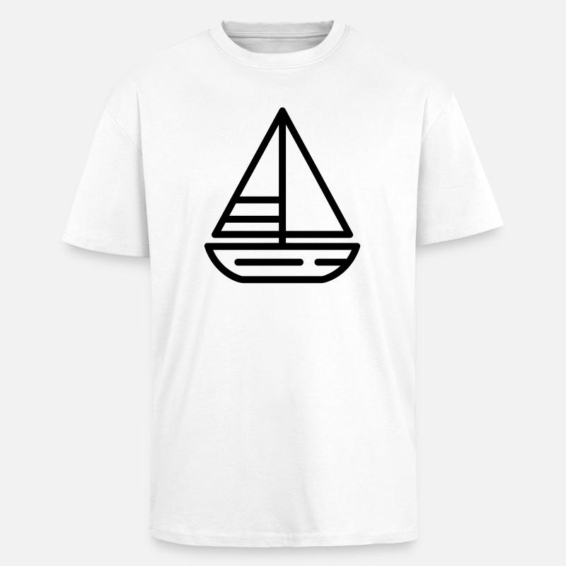 sailing ship - Unisex Oversized Heavyweight T-shirt - white