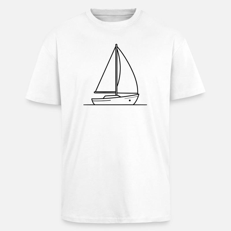 Segelschiff - Oversized Heavyweight Unisex T-Shirt - Weiß