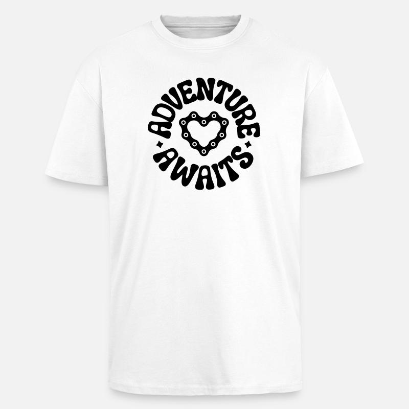 Radfahren - Oversized Heavyweight Unisex T-Shirt - Weiß