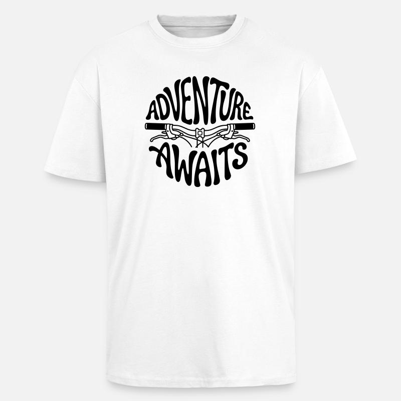 bicyclette - T-shirt unisexe oversize épais - blanc