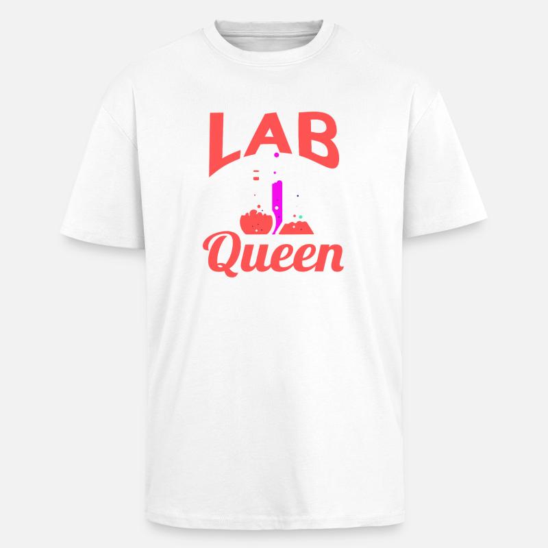 Lab Queen Chemiebecher - Oversized Heavyweight Unisex T-Shirt - Weiß