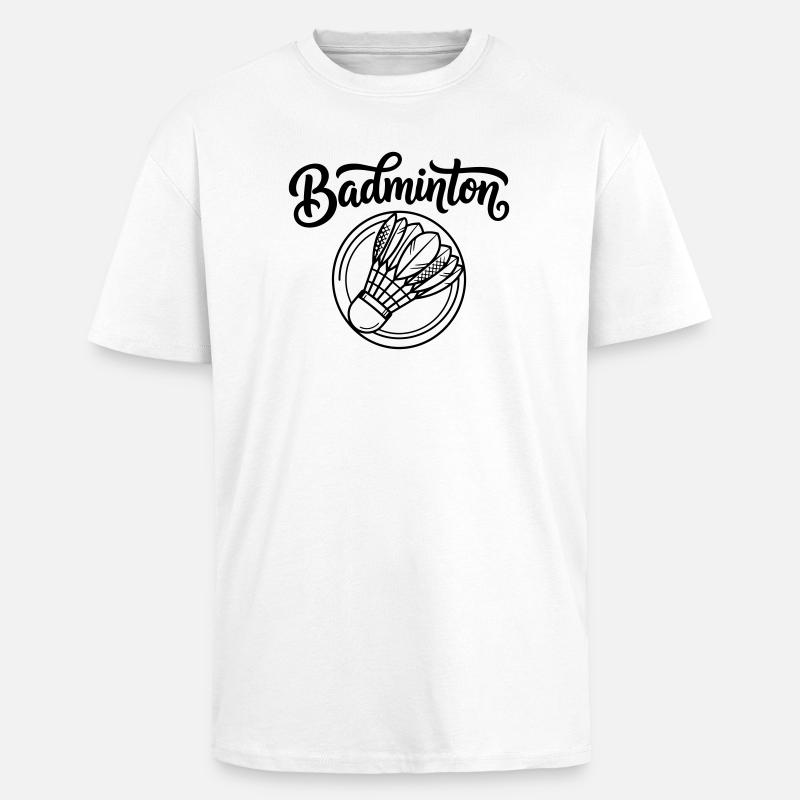badminton - Unisex Oversized Heavyweight T-shirt - white