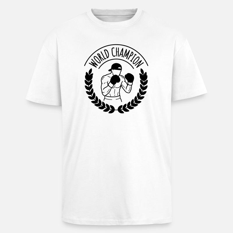 boxe - T-shirt unisexe oversize épais - blanc