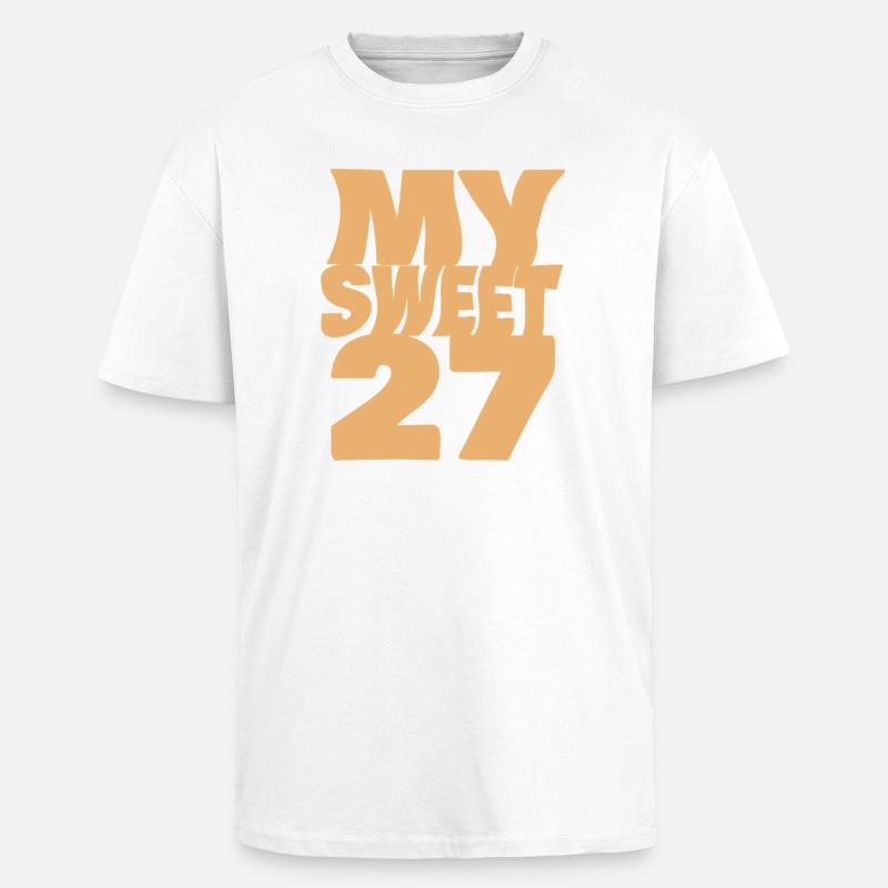 Suess 27 - Unisex Oversized Heavyweight T-shirt - white