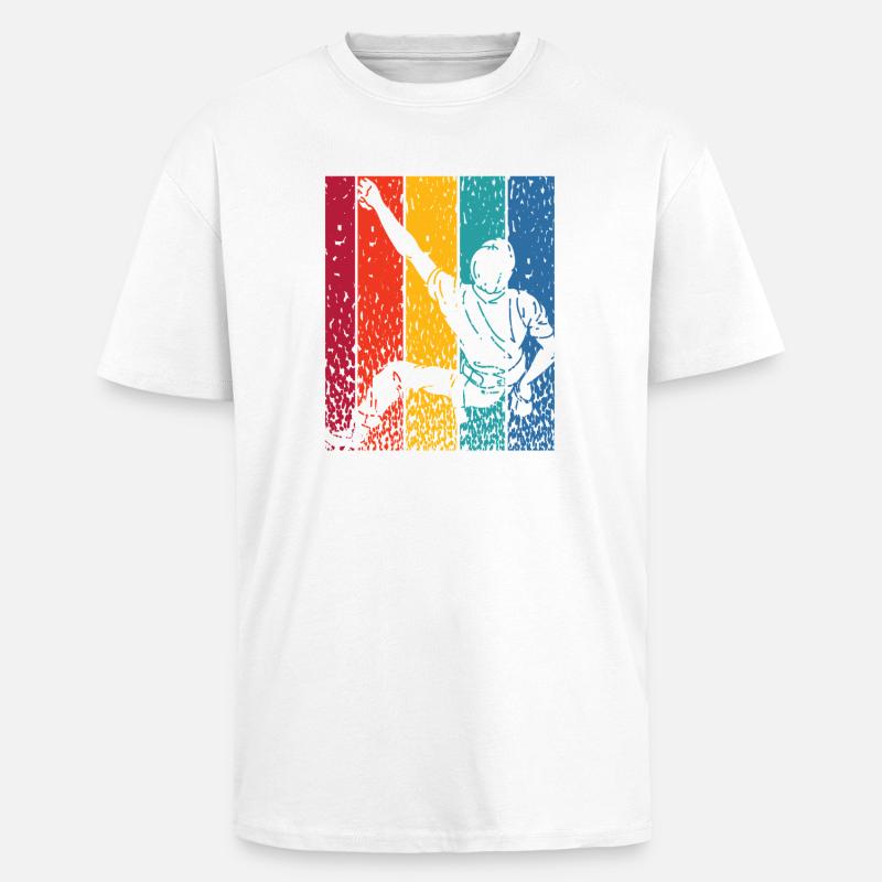 Bloc de bloc de Boulderer - T-shirt unisexe oversize épais - blanc