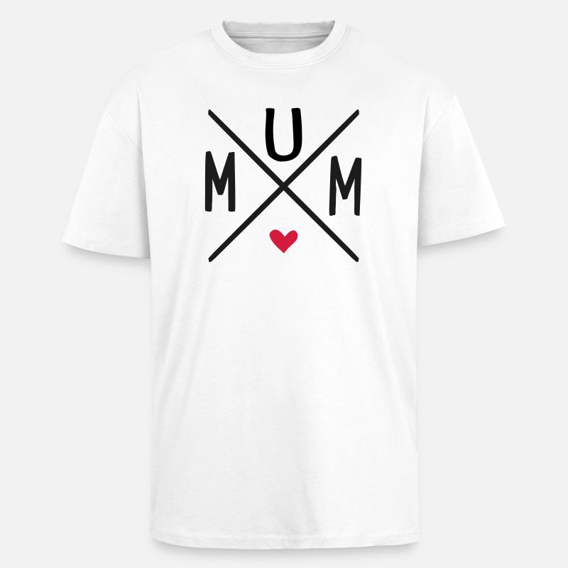 Mum - Oversized Heavyweight Unisex T-Shirt - Weiß