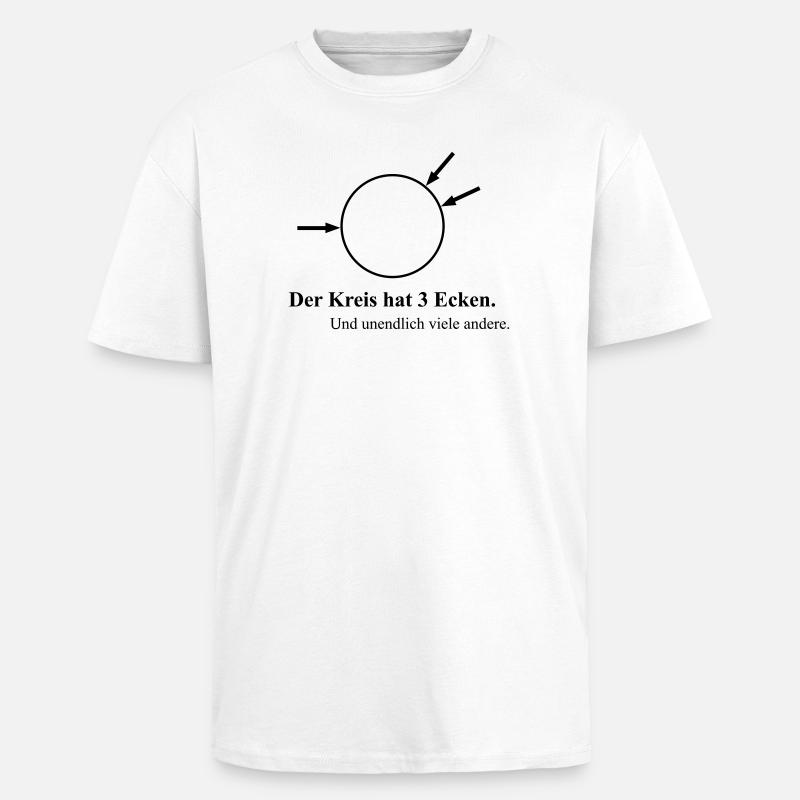 Drei Ecken - Oversized Heavyweight Unisex T-Shirt - Weiß