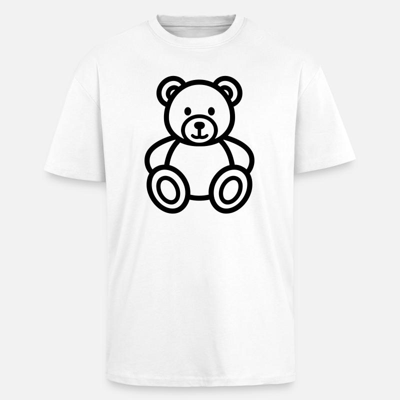 bear - Unisex Oversized Heavyweight T-shirt - white
