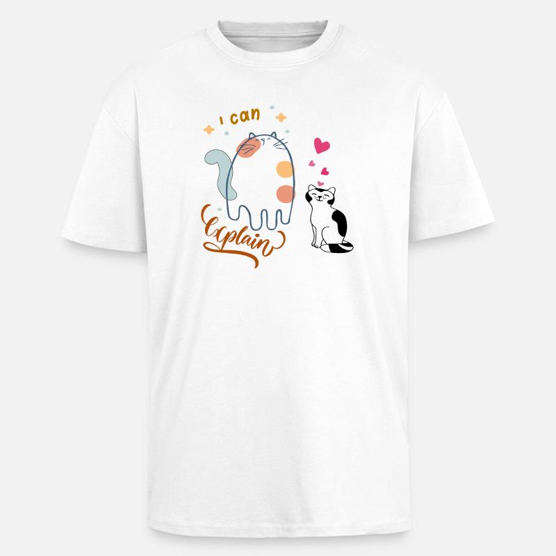 I can explain - Unisex Oversized Heavyweight T-shirt - white
