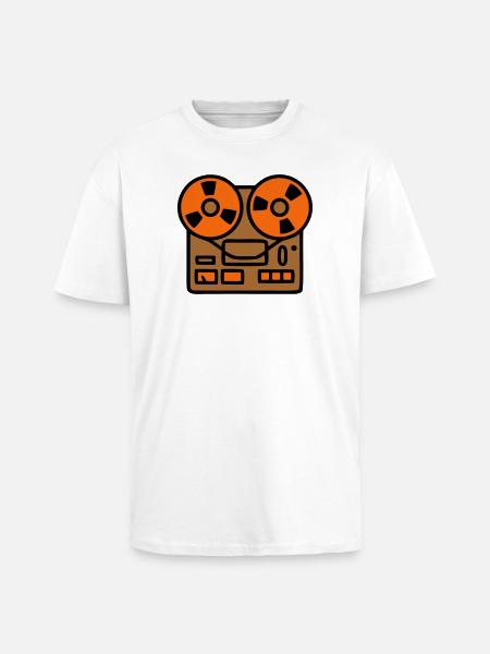 Tonbandgerät Audio Podcast Studio - Oversized Heavyweight Unisex T-Shirt - Weiß