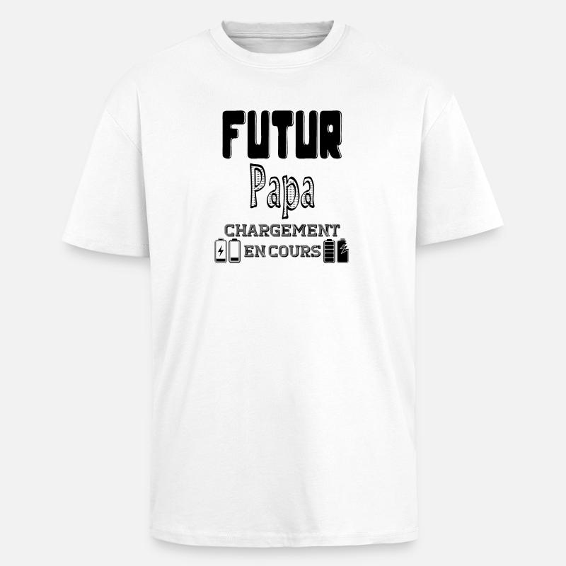 Daddy-to-be Loading In Progress - Unisex Oversized Heavyweight T-shirt - white