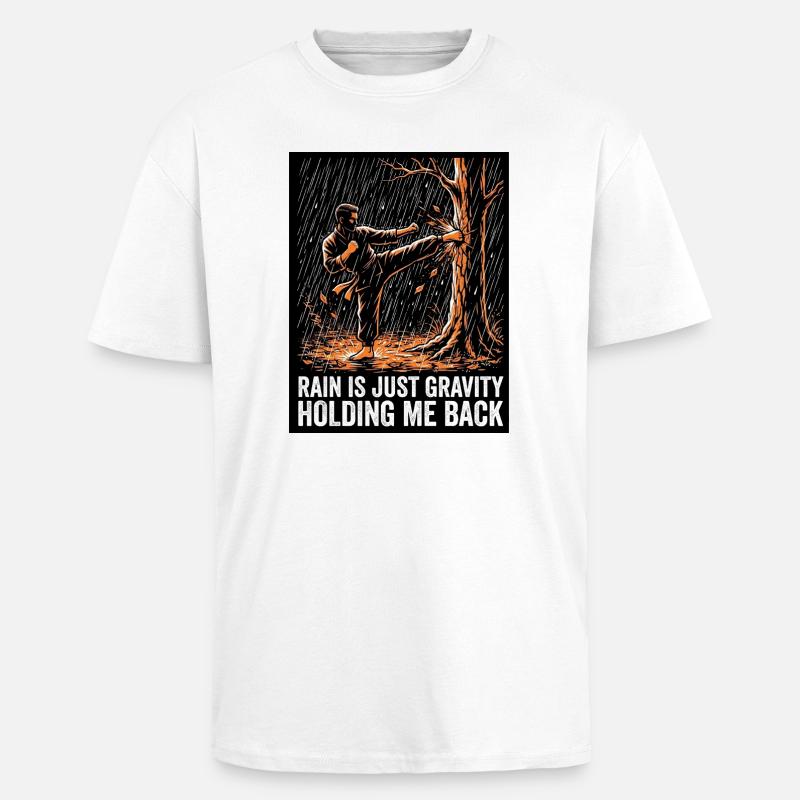 Kampfkunst Spruch - Oversized Heavyweight Unisex T-Shirt - Weiß