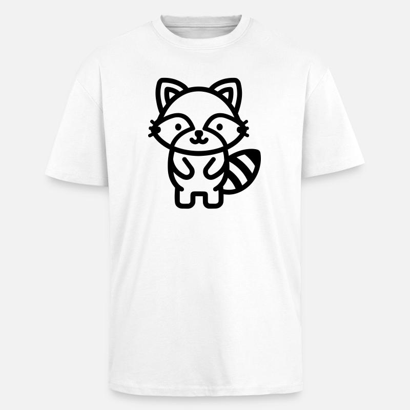 raton laveur - T-shirt unisexe oversize épais - blanc